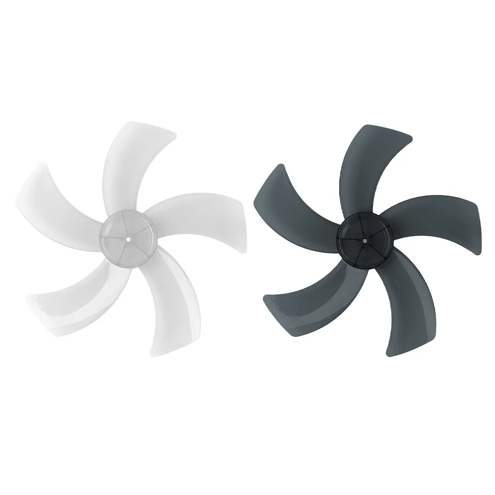 16 Inches Household Plastic Fan Blade Five Leaves Blade With Nut Cover For Stand Fan Or Desk Fan General Replacement Accessories