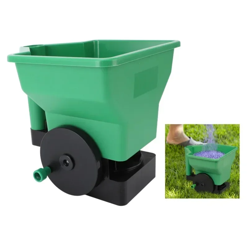 Top Quality Manual Hand Spreader Small Labor Saving Handheld Green for Lawn Garden Fertilizer And Salt Application