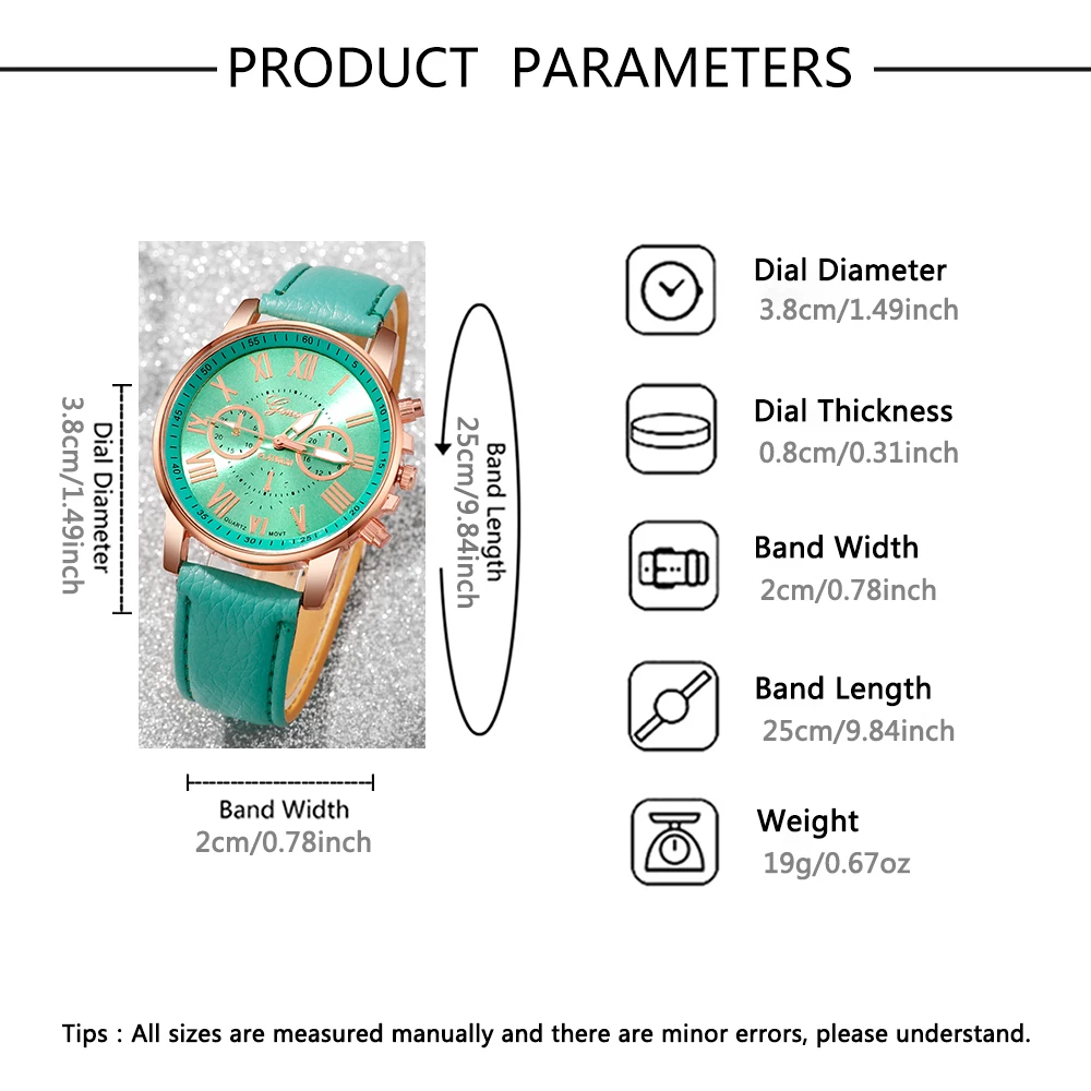 10pc Women's Light Luxury Four Piece Watch Gift  | Fashionable Quartz Watch , Showcasing Daily Elegance