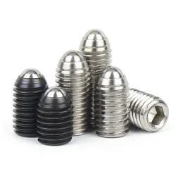 2/10 M2.5 M3 M4 M5 M6 M8-M12 Black Grade 12.9 304 stainless steel Hex Socket Allen Spring Ball Plunger Grub Point Set Screw Bolt