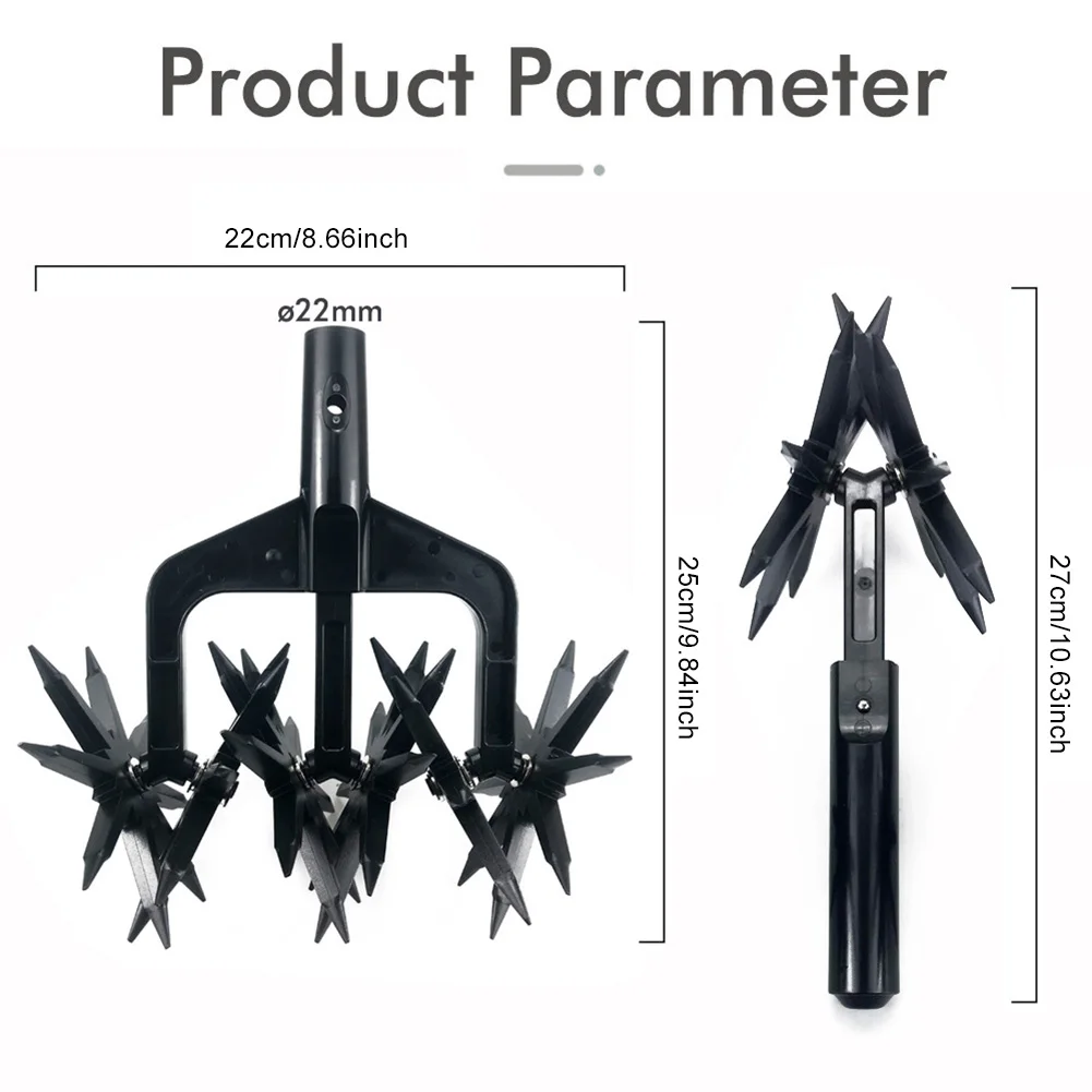 2 In 1 Aerator Taman Taman Tanah Scarifier Berkebun Rotary Tiller Rotary Kultivator Alat Taman Rumput Ripper untuk Taman Rumput