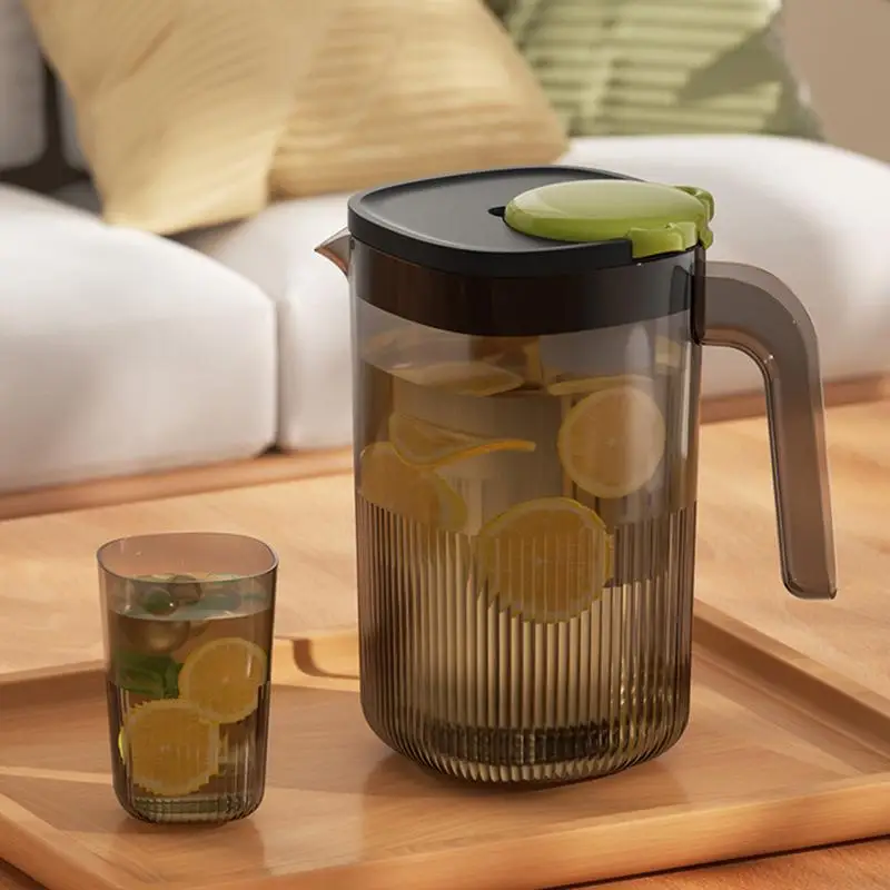 Pitchers For Drinks 2200ml Heat Resistant Large Capacity Cold Water Pitcher With Handle Fridge Iced Drink Kettle Beverage Jar