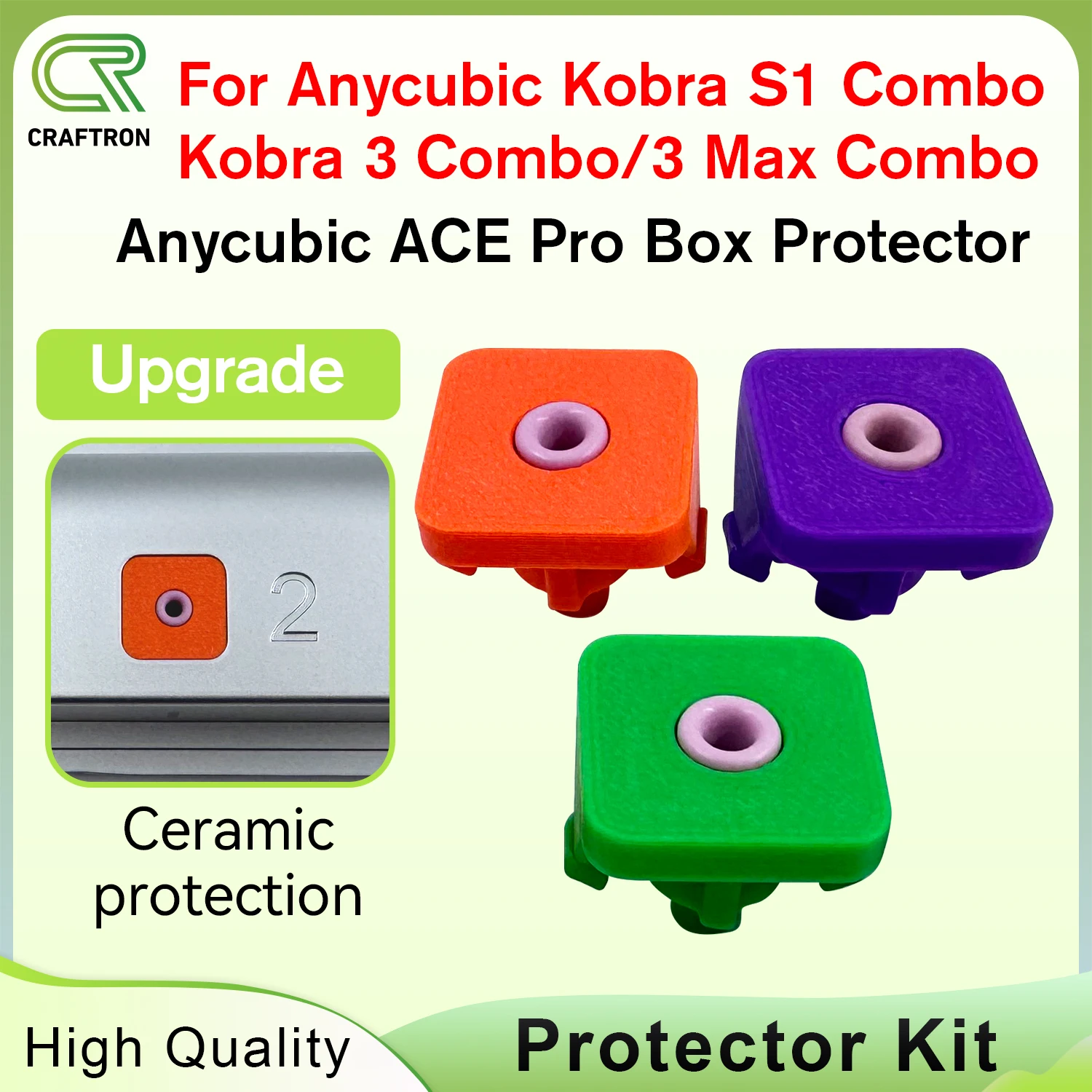 

Ceramic Inlet Ring Protector 4PCS AMS Guard Durable 3D Printer Parts For Anycubic Kobra 3 Combo/S1 Combo