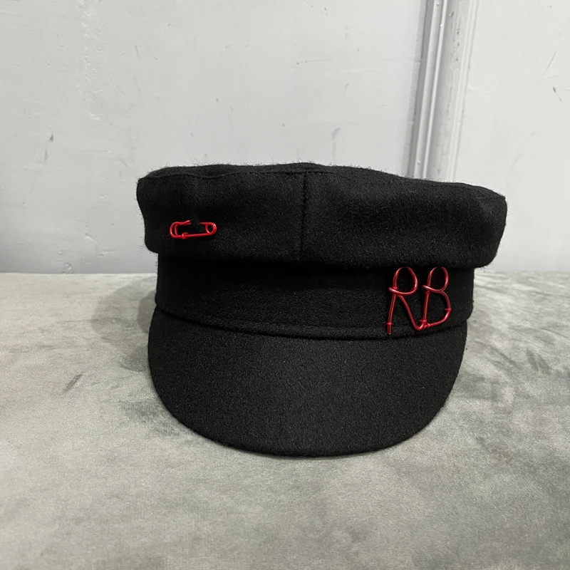 2023 autumn and spring new arrival women and men \'s visor baker boy cap with RB letter