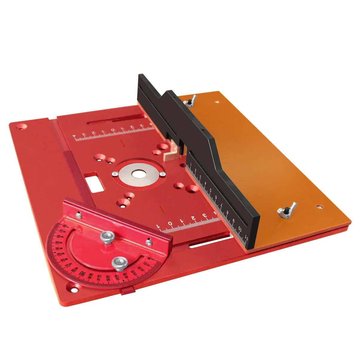 

Upgraded Aluminium Router Table Insert Plate Woodworking Tool Set with Miter Gauge and Sliding Tenoning Fence for Router Table