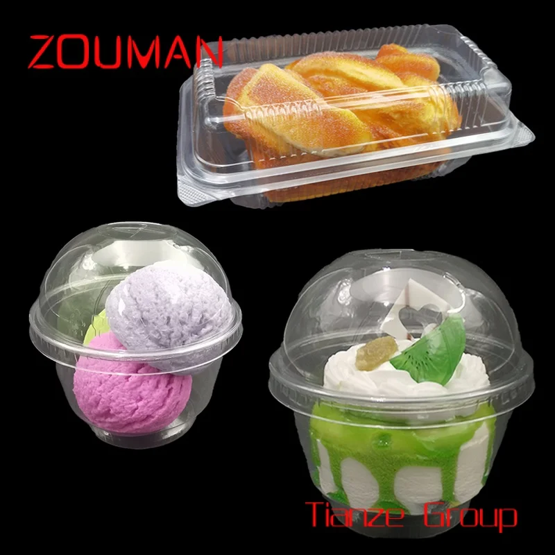 Custom , Disposable plastic food container biscuit cookie dessert packaging