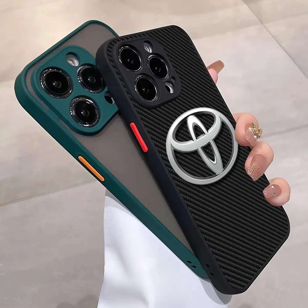 T-Toyotas Racing for iPhone 13 15ProMax 14 16 11 12 Pro Max Mini 8 Plus SE2020 XS Max XR Matte Black Cover