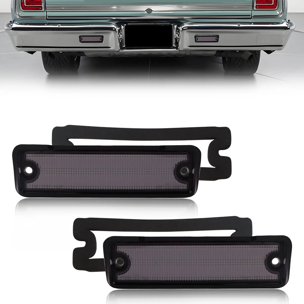 

2PCS Rear Bumper Reverse Light Backup Light Tail Light Brake Light Cover W/Gaskets For 1965 1967 Chevrolet Chevelle/El Camino