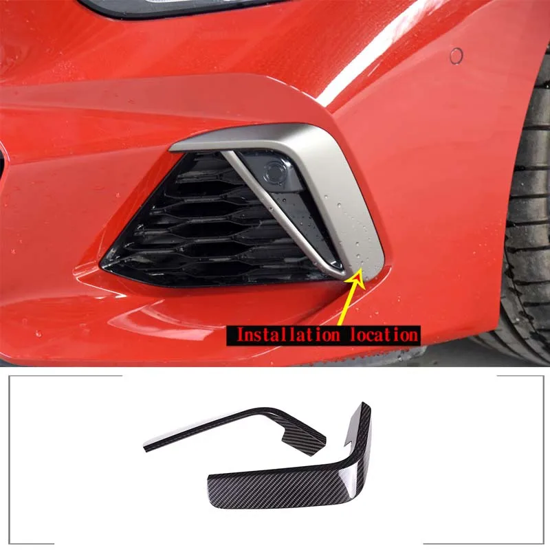 

For BMW Z4 G29 2017-2020 Carbon Fiber Trim Protection Panel Auto Front Bumper Corner Decorative Cover Car Exterior Accessories