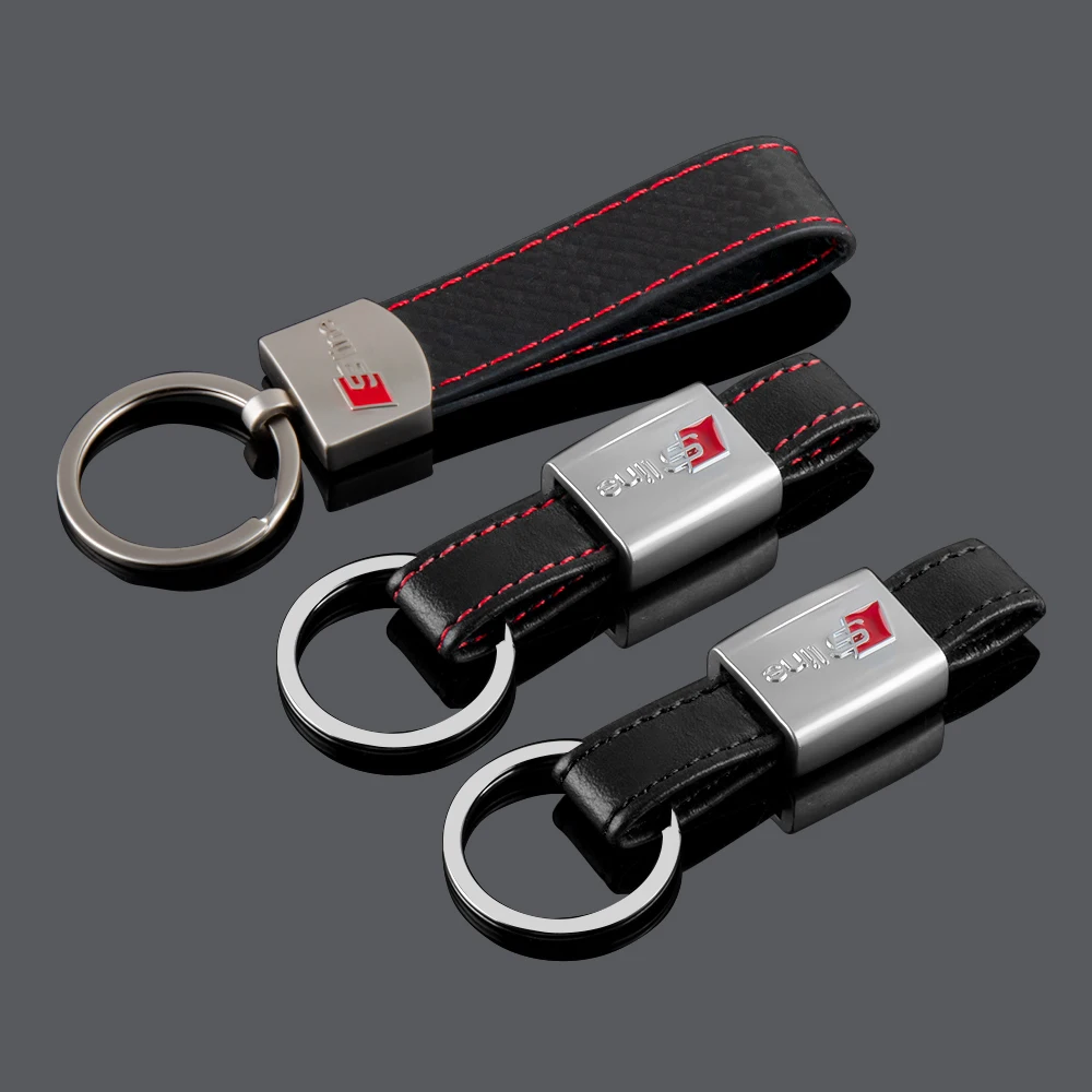 Llavero con logotipo 3D para coche, accesorios colgantes para llaves de auto, para Audi B6 B7 B8 RS3 Sline A3 A4 A4L A5 B3 B4 B5