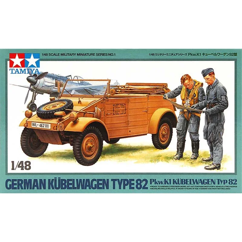 Tamiya 32501 1/48 Scale Military Car Model Kit WWII German Kubelwagen Type 82