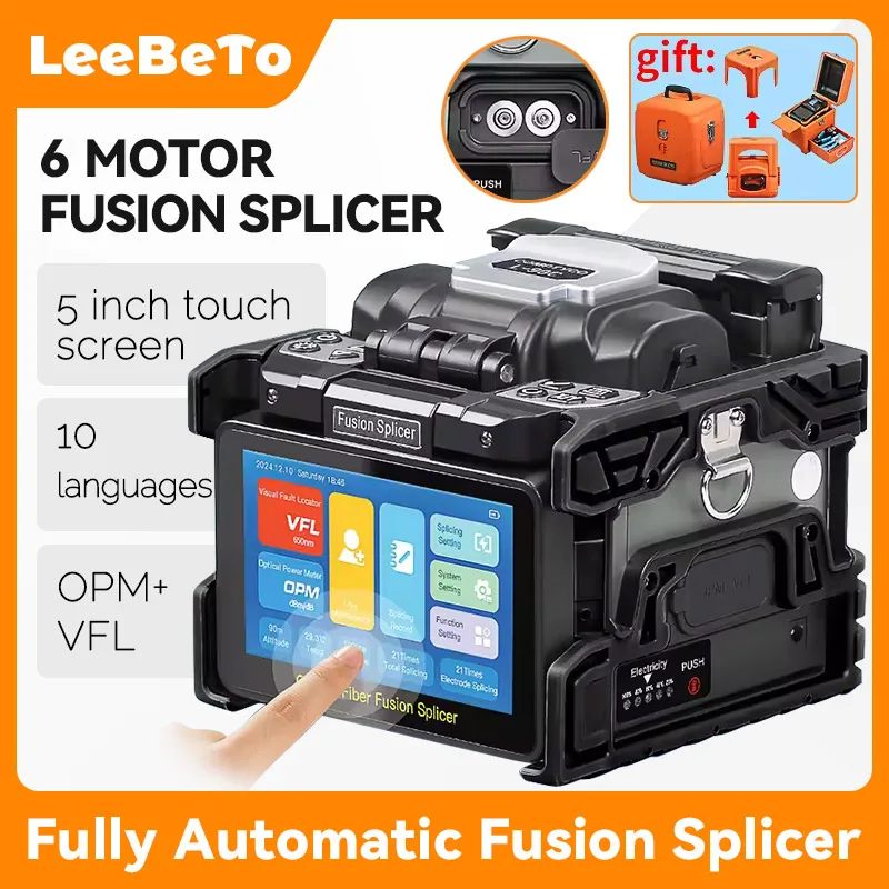 

COMPTYCO L-90C Fiber fusion splicer machine 10 languages with touch screen 6 Motors OPM VFL tool kits