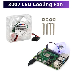 3007 mm Cooling Fan Blue LED 5V / 3.3A DC Brushless Cooler with M2.5 Screws for Raspberry Pi Orange Pi Banana Pi Jetson Nano