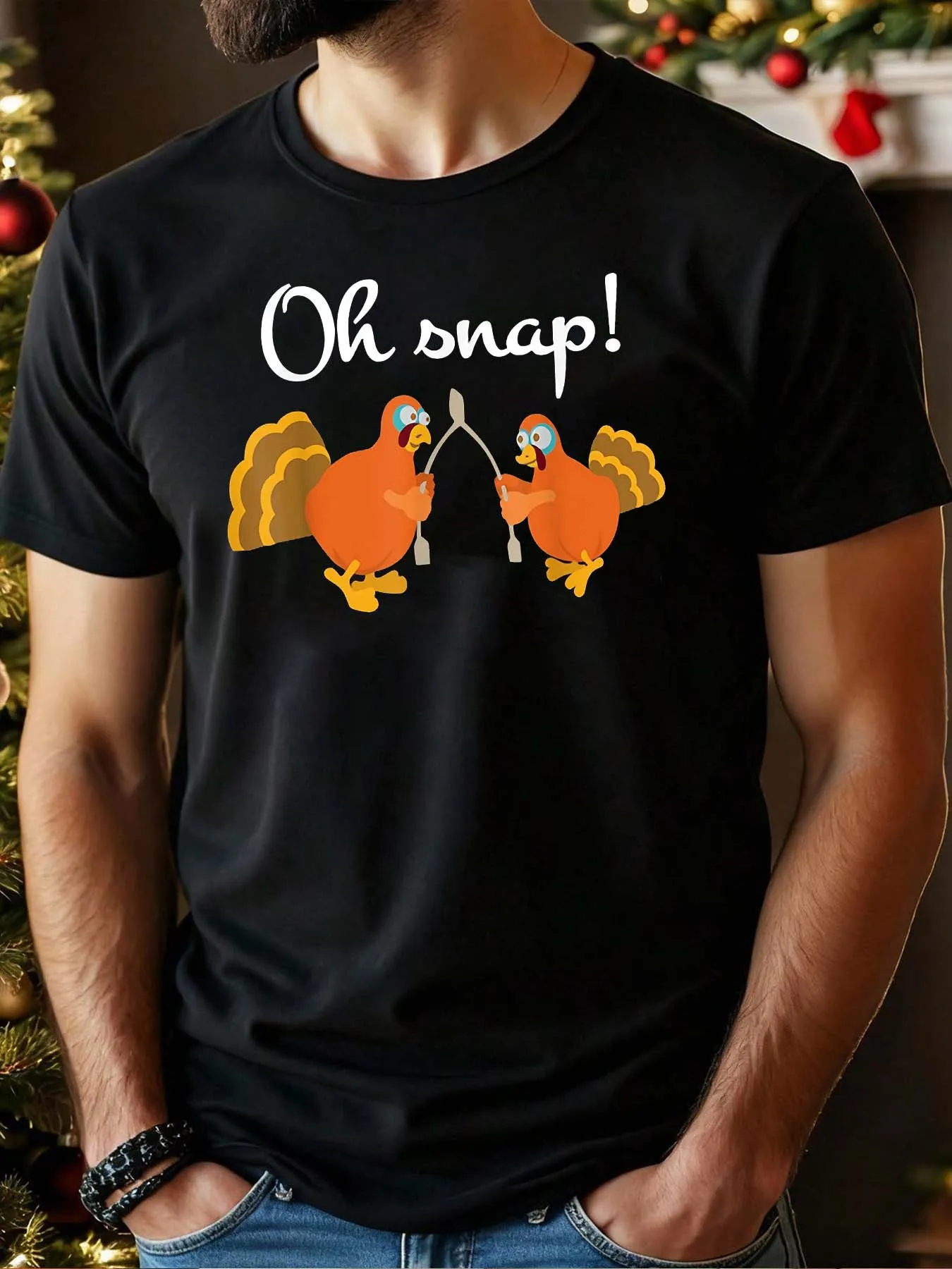 تي شيرت رجالي صيفي بأكمام قصيرة مطبوع عليه تاكو تركيا لعيد الشكر لجميع المواسم، تصميم مريح للجنسين مناسب لعيد الشكر