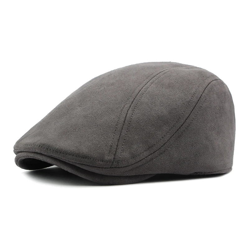 yuliacc Mode Berets Männer Frauen Frühling Herbst Wildleder Hüte Fischgräten Flache Kappe Klassische Künstler Maler Hut Männlich Weiblich Baskenmütze Kappe Gorras 3
