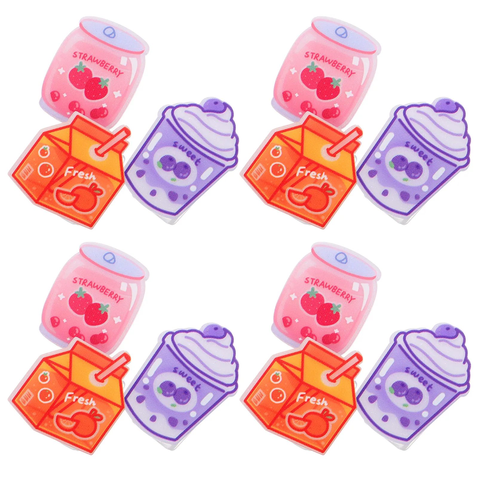 

15Pcs Creative Clips Cute Cartoon Acrylic Paper Office ganization Study Supplies Lightweight Portable Decorative Student H