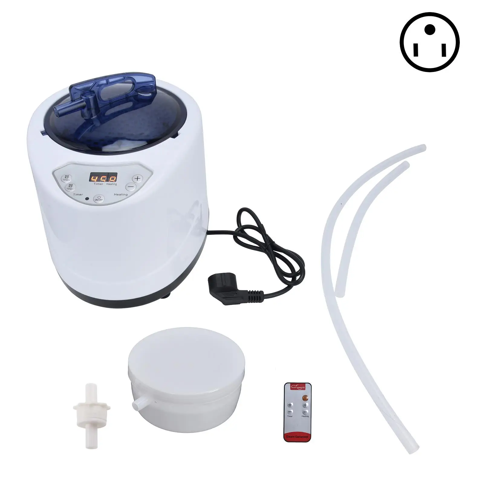 Portable 1000W Sauna Steamer Pot - 2.68L Steam Generator for home Spa