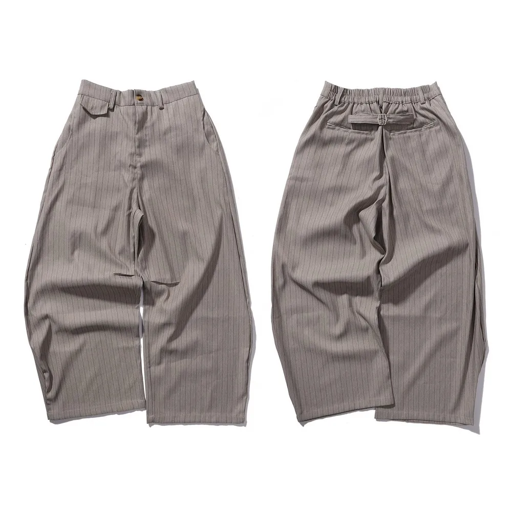 

Khaki Design Basic Solid Elegant Office Wide Leg Suit Pants Trousers for Women Men Streetwear Winter Spring Trending Clothting