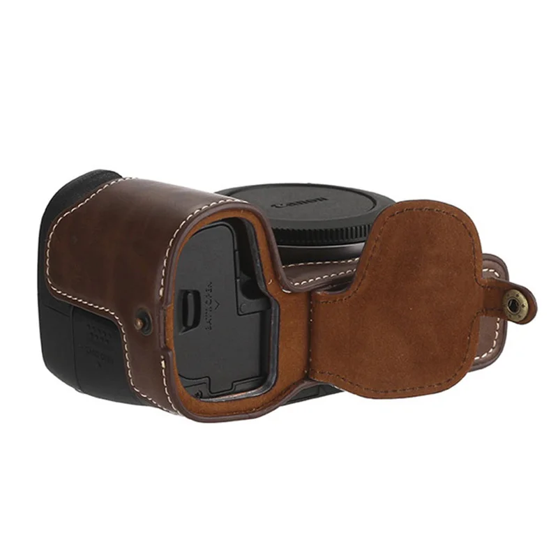 Leather Half case for Canon Eos R Camera Protect Grip Bag