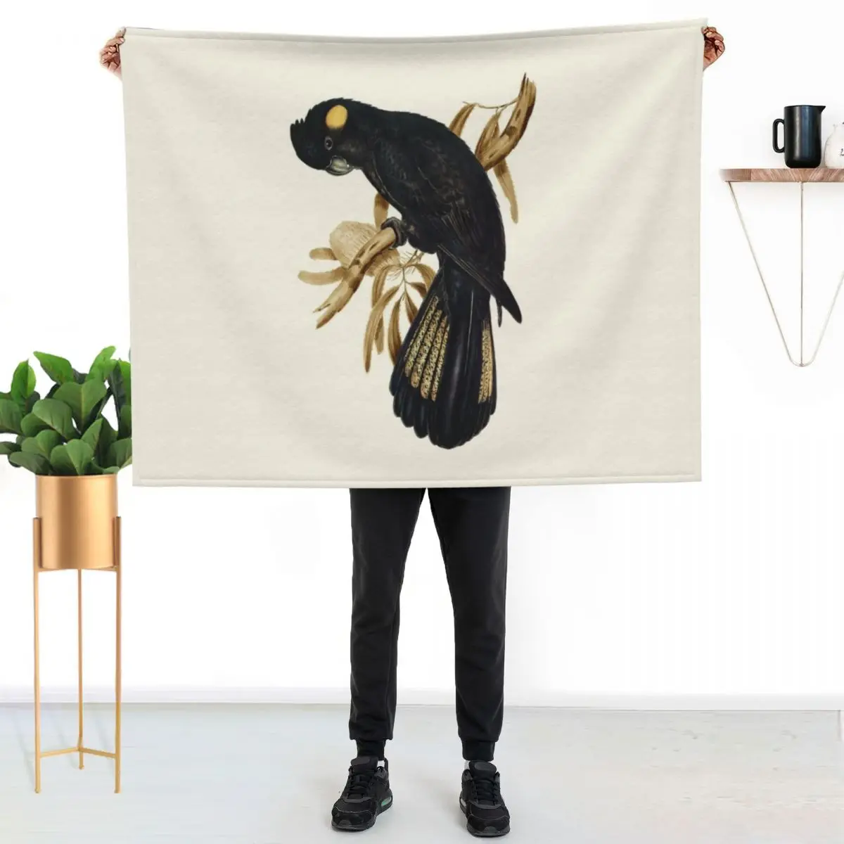 Yellow-tailed Black Cockatoo Throw Blanket For Baby halloween Plaid Camping Fashion Sofas Vintage Blankets