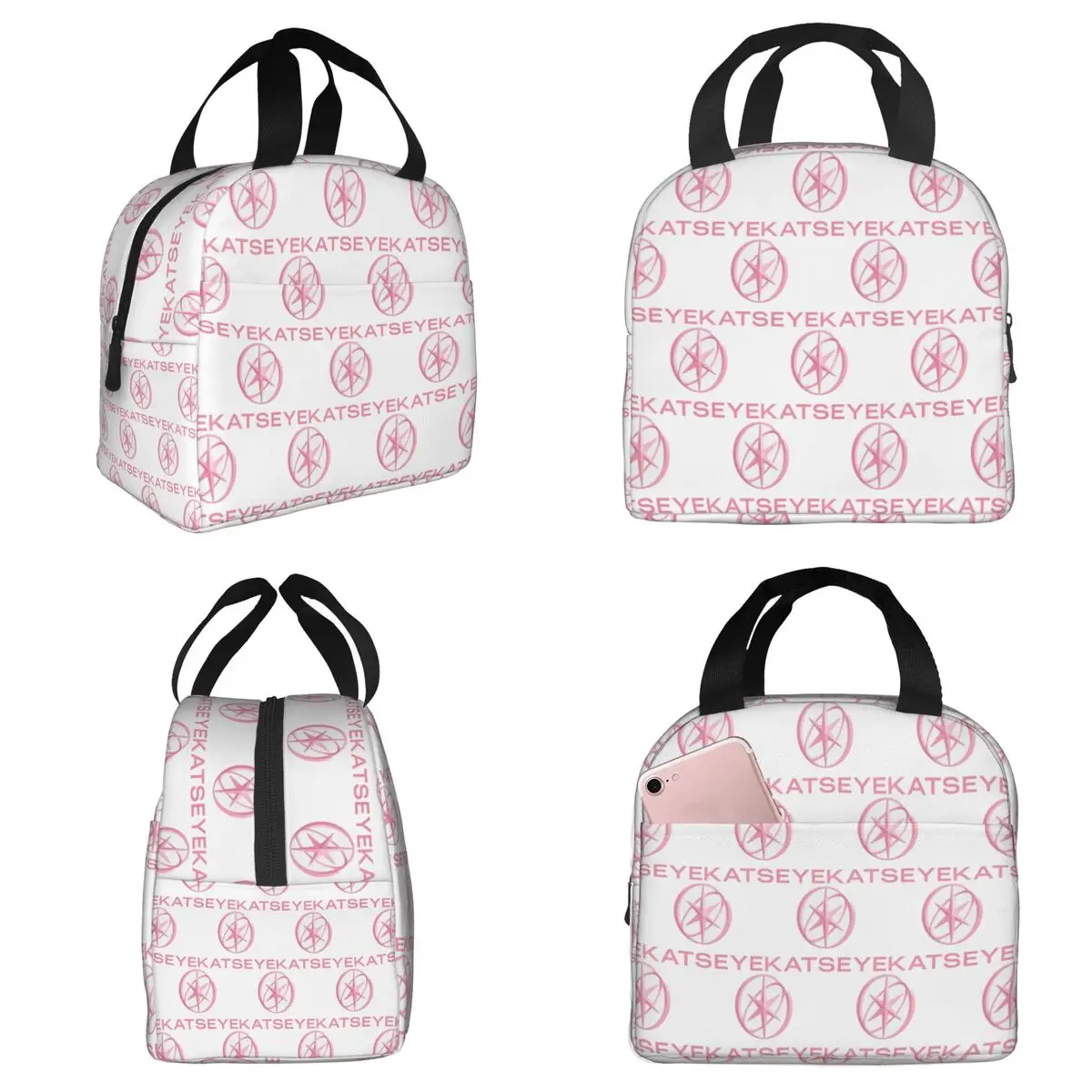 KATEYE Kpop Group Isolierte Lunchtasche für Damen, Büro-Kühltasche, Thermo-Lebensmittelbox, auslaufsichere Lunchboxen, Behälter