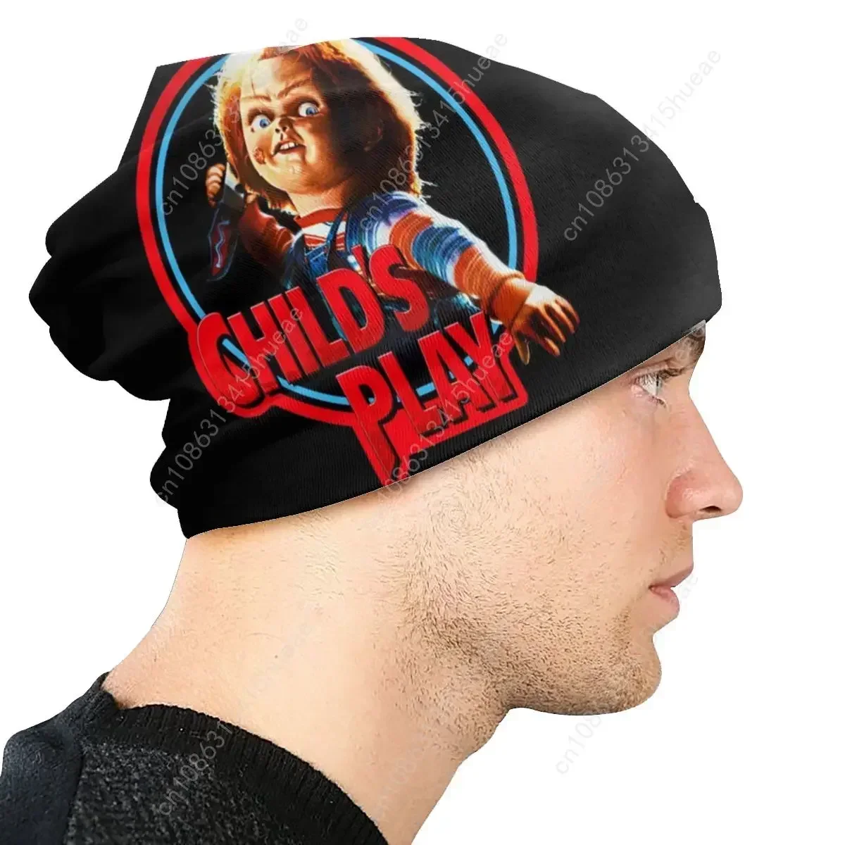 لعب الطفل تشاكي بونيه قبعة متماسكة قبعة الرجال النساء موضة فيلم الرعب شتاء دافئ Skullies Beanies قبعات للتزلج