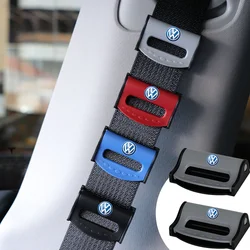 2Pcs/set ABS Car Seatbelt Stopper Adjuster Clip Safety Seat Belt Buckle Clip For VW Golf MK7 Rline Jetta GTI Auto Accessories