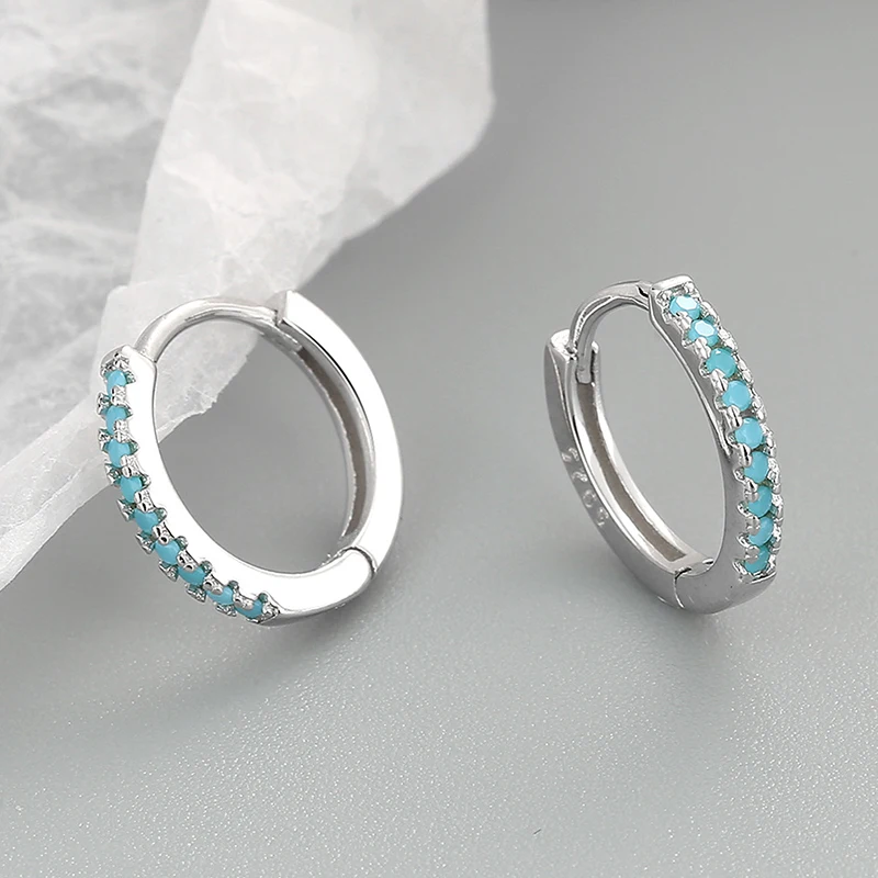 ANENJERY CZ Zirkon Kreis Creolen für Frauen Männer Punk Trendy Party Zubehör Mode Schmuck Geschenk – Detail 29