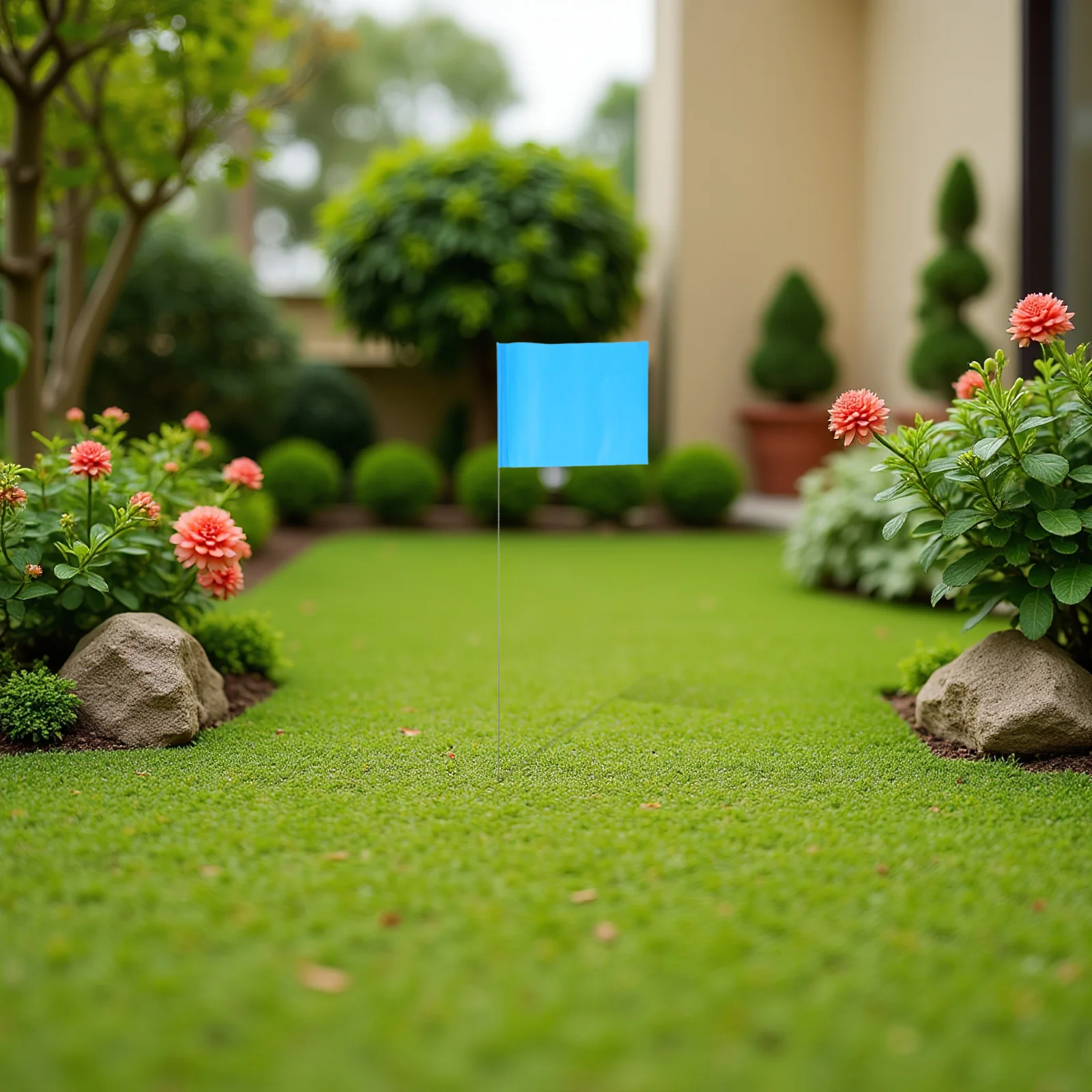 100 個のヤードワイヤーマーカーフラグヤード灌漑芝生マーカーフラグ建設調査安全警告庭の旗灌漑用