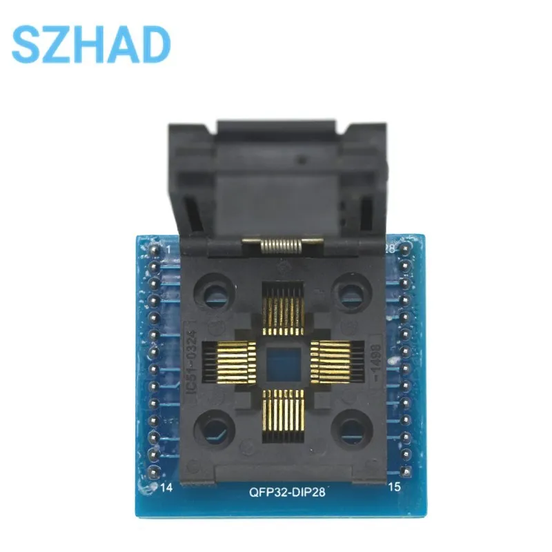 TQFP32 To DIP28 Adapter Socket LQFP32 Test Seat Support ATMEGA Series Plus Programmer