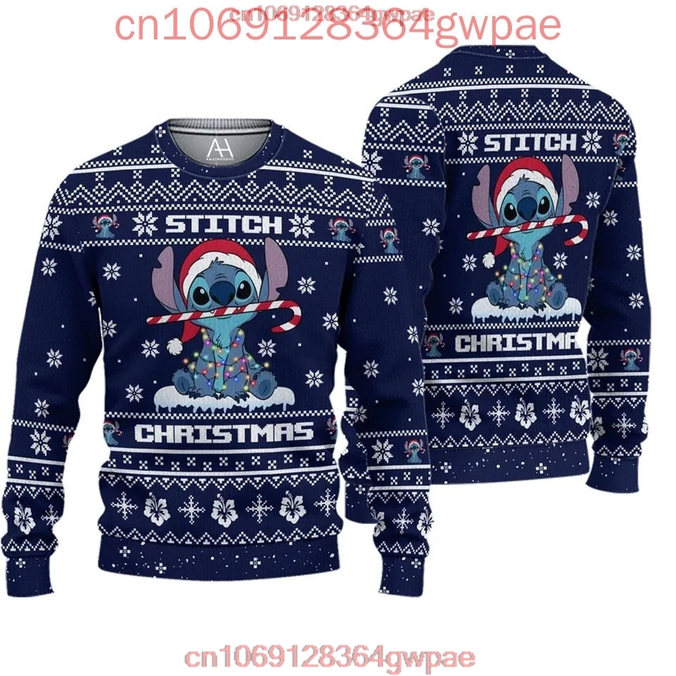 Stitch Christmas Ugly 3D Sweaters Halloween Gift Christmas Gift Disney 3D Print Christmas Ugly Sweaters Fashion Casual Sweater