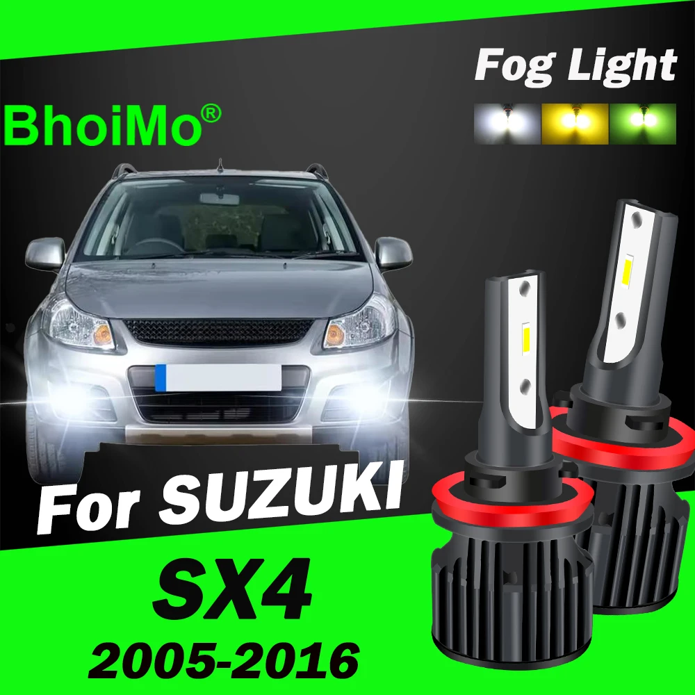 

BhoiMo For SUZUKI SX4 Led Front Fog Light SX 4 Lamps 2005 2016 2006 2007 2008 2009 2010 2011 2012 2013 2014 2015 Bulb Auto Car