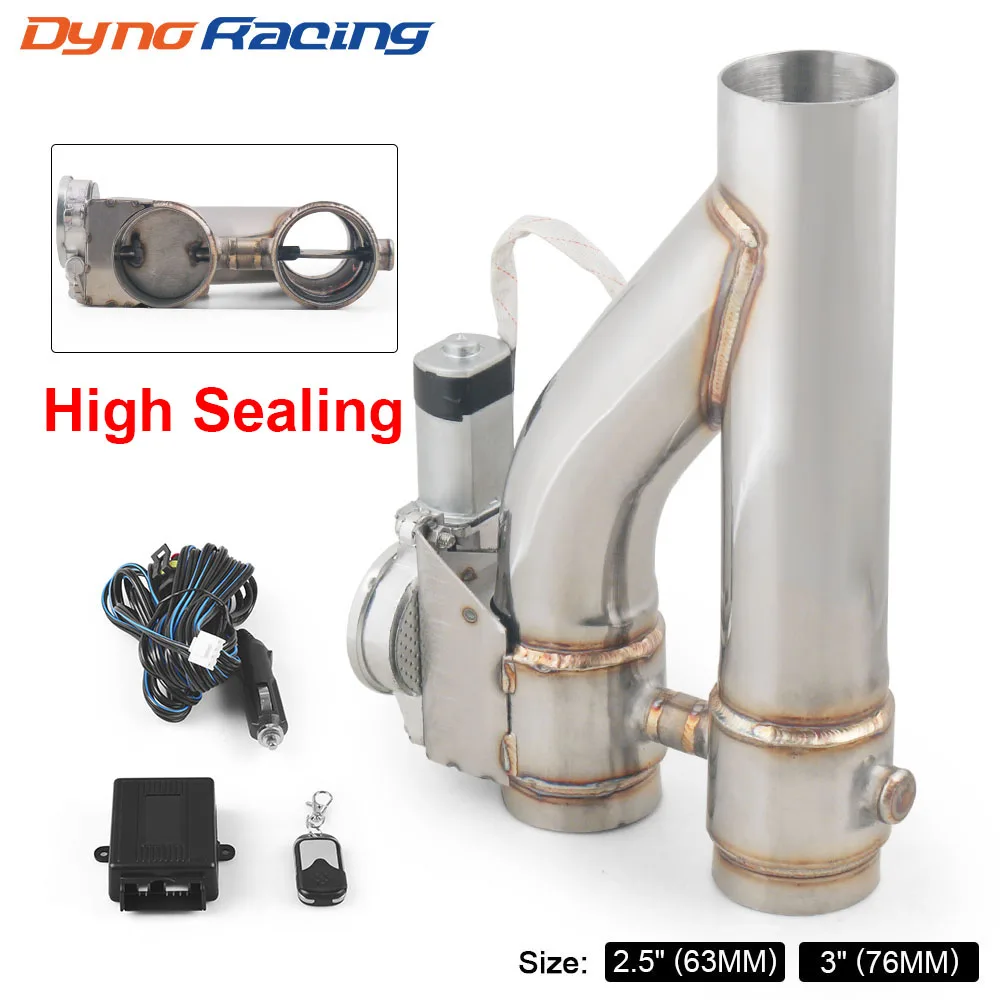 

2" 2.25" 2.5" 3" Electric Exhaust Cutout Kit Y pipe Exhaust Control Valve With Dual Valve System Switch Remote Control Kit