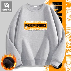 Autumn and New Style Winter Inspired Men's Hoodless Thick Comfortable Sweatshirt Polyester Tops Hoodless Sweatshirts