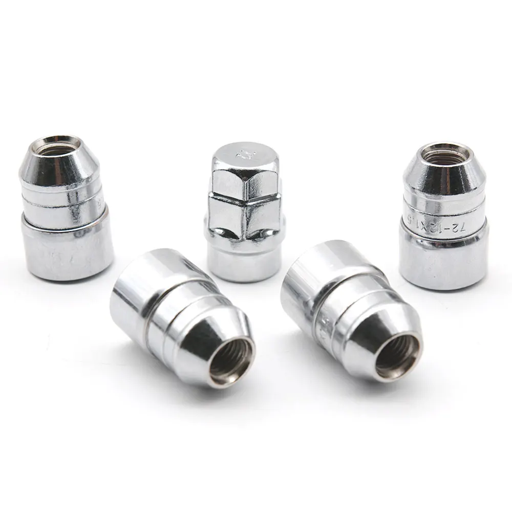 Car Wheel Lock Lug Nuts M12x1.5 Universal Tire Wheel Lock Anti-Theft Screw Lug Nuts Accessories Security Bolts With Key