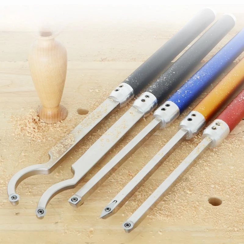 Woodworking lathe turning tool hollowing knife Digging knife Scimitar square handle wood turning tool view 2