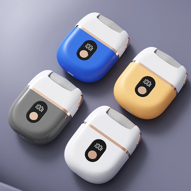 Electric Foot Exfoliator, Rechargeable Portable Electronic Foot Grinder Set, Foot Cleaning Brush, Quickly Removes Calluses and Dead Skin, Professional Manicure Tool, Ideal Gift for Dead Skin Care, Includes 3 Grinding Heads