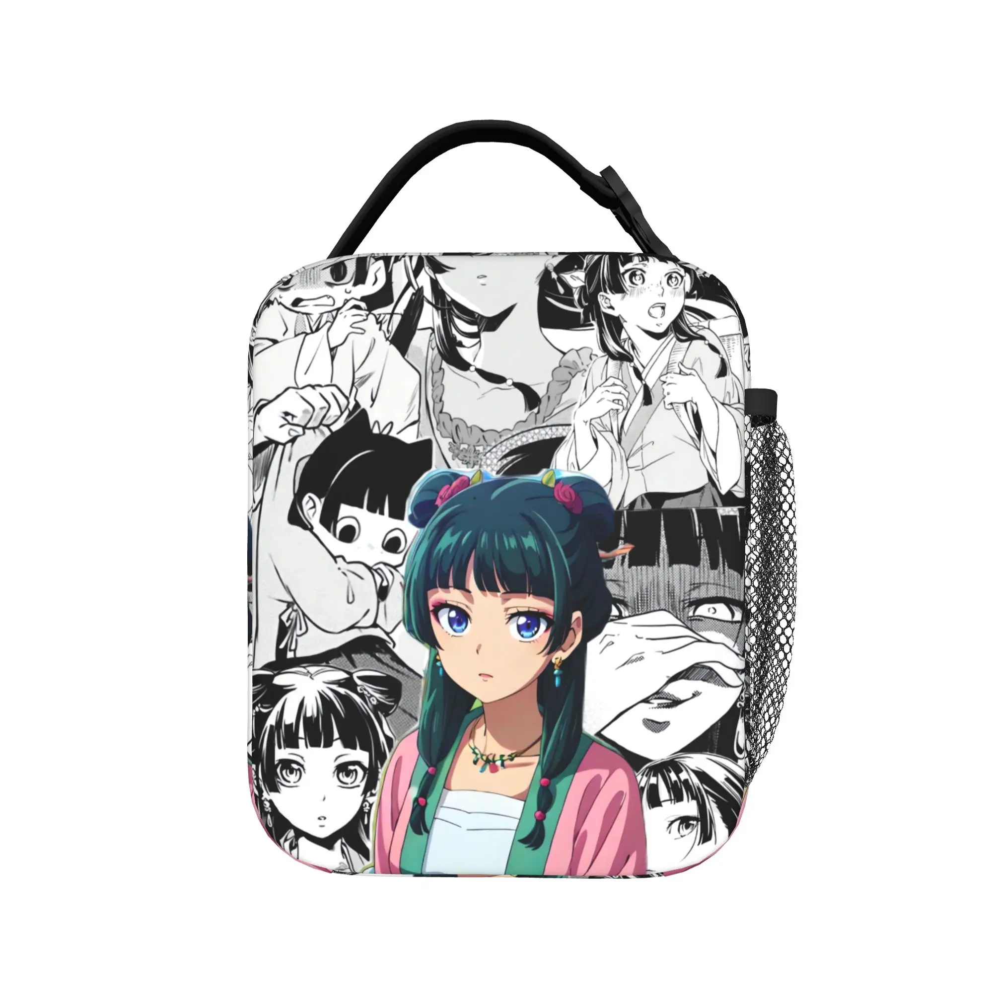 Maomao Lunch Bag For Child The Apothecary Diaries Graphic Lunch Box School Cooler Bag Portable Insulated Oxford Tote Food Bags