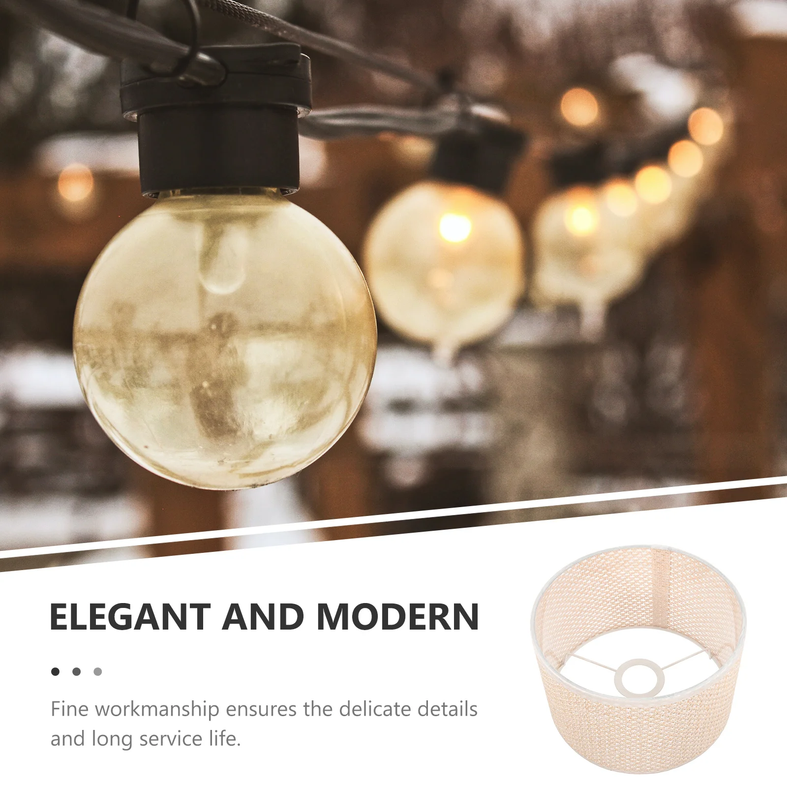 

1Pcs Woven Lampshade Modern Style Table Lamp Shade Decorative Lamp Accessory Woven Lampshade Light Shade Accessory