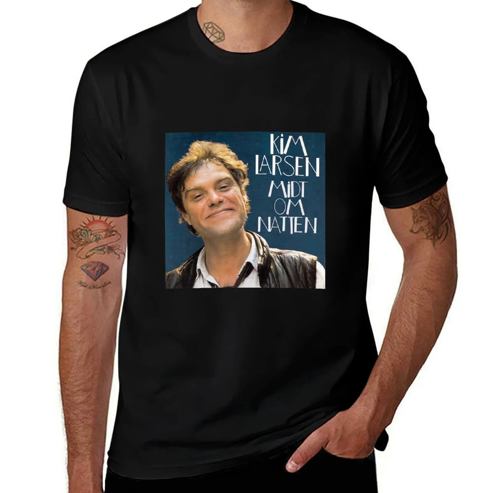 Kim larsen midt om natten t shirt T-Shirt Cool Feeling Summer Tee Shirt T-Shirt