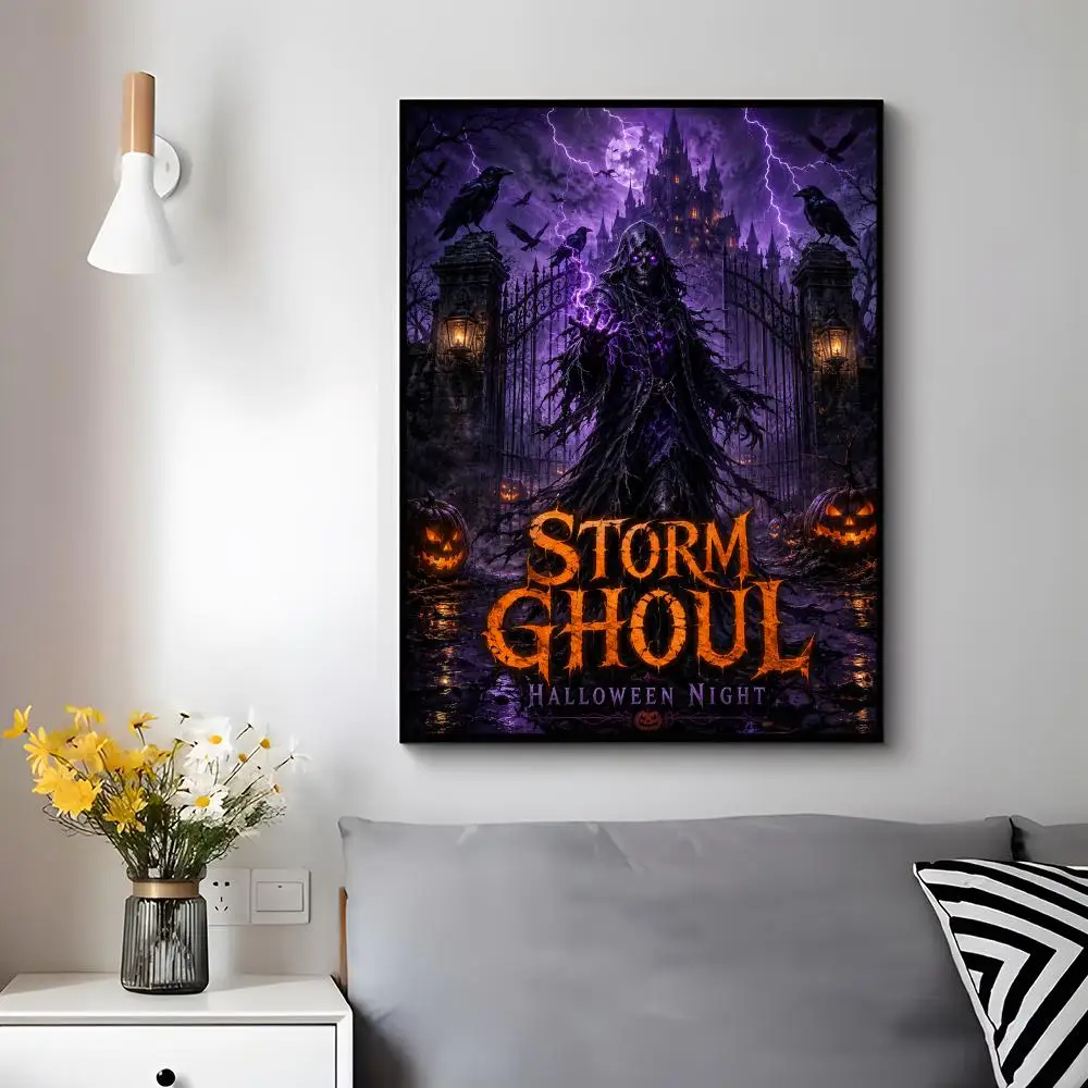 h-Halloween Ghoul Poster Modern Luxury Wall Poster Home Decor Space Enhancer