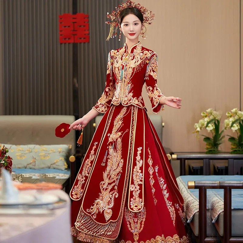 

Новый стиль свадебного и тостного тяжелого платья мастерства.