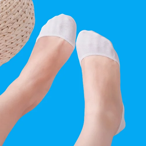 

5/10 Pairs Deodorant Silicone Non-slip Shallow Mouth Super Invisible Socks All-match Cotton Narrow Waist Boat Socks