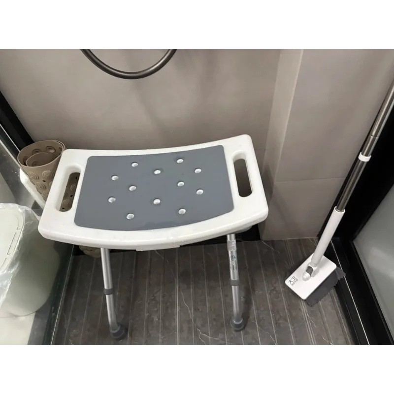 

Foldable Elderly Bath Chair Shower Stool Bathroom Non-Slip Bath Chair Height Adjustable Bath Bench Aluminum Alloy
