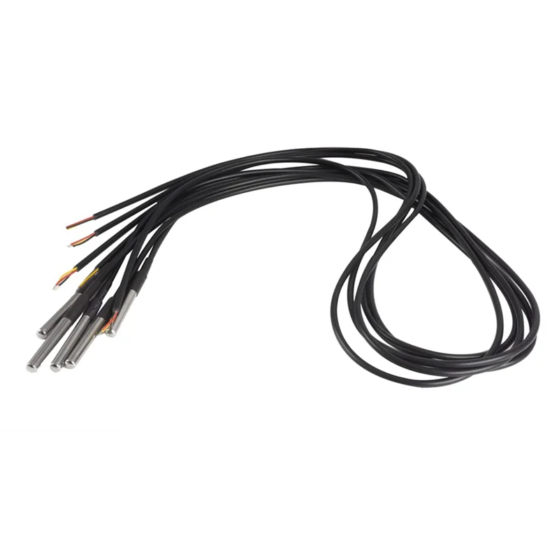 

AB47-20Pcs Waterproof DS18B20 Temperature Sensor, Digital Temperature Thermal Cable Temperature (-55℃- +125℃) - 1 Meter/3.2Ft