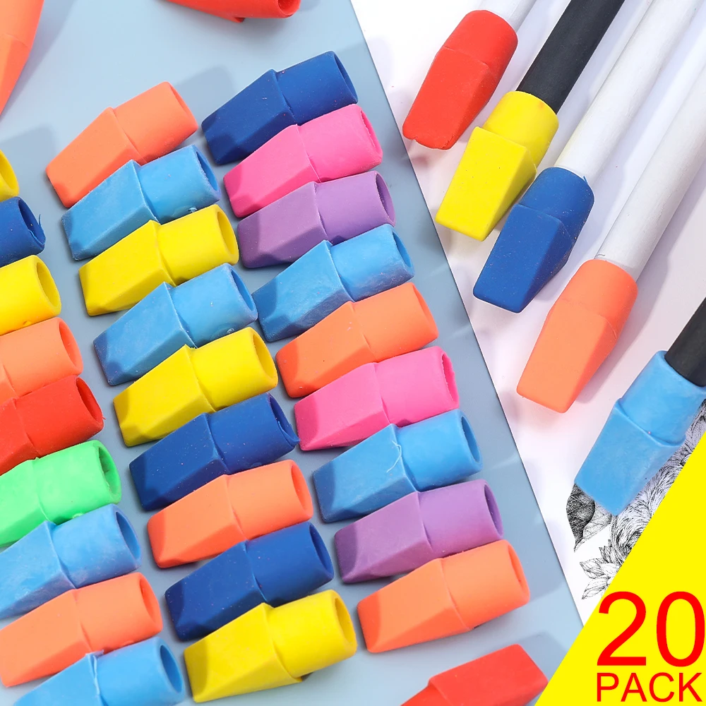 

20 шт., Ластики для карандашей, без латекса