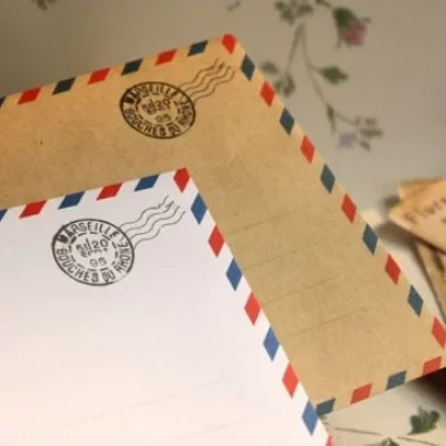 Envelope De Papel De Couro Retro, Envelope De Aviação, Proteção De Cartão Postal Lettered, 10pcs