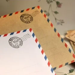 10pcs aviation envelope, letterhead, postcard protection, cowhide retro cowhide paper envelope