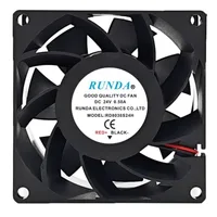 Nuevo ventilador enfriador para RUNDA RD8038S24H/B24H DC24V 0.50A 8CM ventilador de refrigeración de chasis de gran volumen de aire