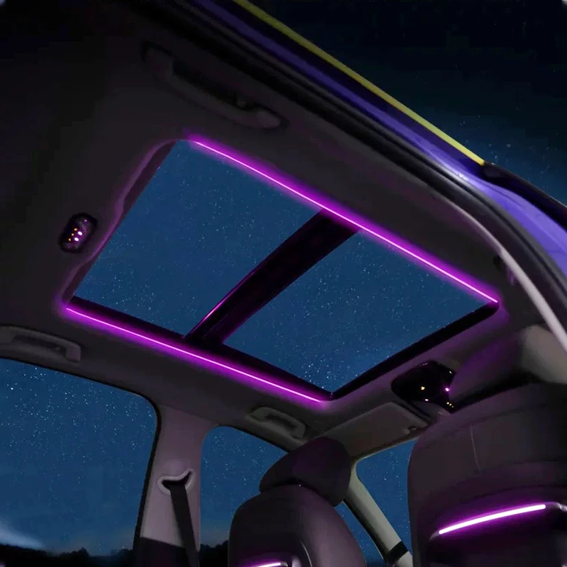 11 Colours LED Panoramic Sunroof Ambient Light，BMW 3/5 Series G20 G30 X3 X4 X5 X6 X7 Car Roof Skylight Interior Mouldings